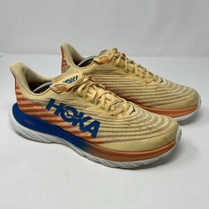 Hoka One One Mach 5 Running Shoes Mens Size 12.5 D Orange Blue ProFly+ 1127893